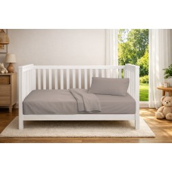 Κουβέρτα Πικέ Βρεφική Κούνιας Bebe Solid Classic Elephant Cotton Dimcol (125x150) 1Τεμ