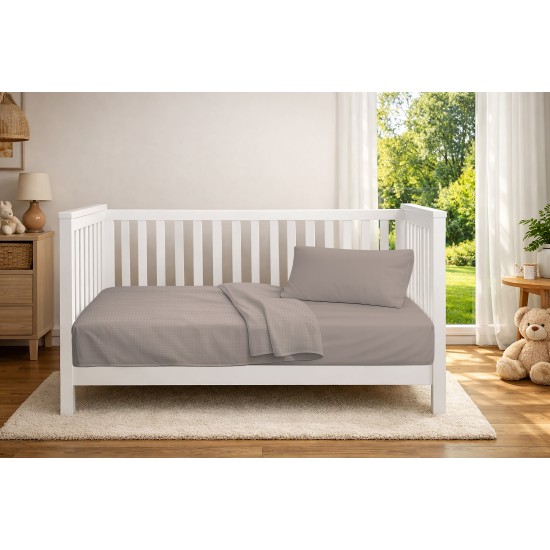 Κουβέρτα Πικέ Βρεφική Κούνιας Bebe Solid Classic Elephant Cotton Dimcol (125x150) 1Τεμ