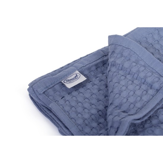 Κουβέρτα Πικέ Βρεφική Αγκαλιάς Bebe Solid Classic Blue Cotton Dimcol (85x110) 1Τεμ
