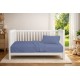 Κουβέρτα Πικέ Βρεφική Κούνιας Bebe Solid Classic Blue Cotton Dimcol (125x150) 1Τεμ