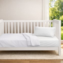Κουβέρτα Πικέ Βρεφική Κούνιας Bebe Solid Classic White Cotton Dimcol (125x150) 1Τεμ