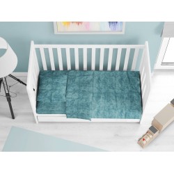 Παπλωματοθήκη Βρεφική Κούνιας Bebe Premium Shadow 616 Petrol Cotton Dimcol (120x160) 1Τεμ
