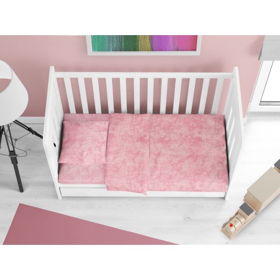 Σεντόνια Κούνιας Σετ Bebe Premium Shadow 617 Pink Cotton Dimcol (120x160) 3Τεμ