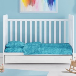 Σεντόνια Βρεφικά Κούνιας Σετ Bebe Shadow 620 Turquoise Cotton Dimcol (120x160) 1Τεμ