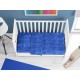 Σεντόνια Βρεφικά Κούνιας Σετ Bebe Shadow 631 Electric Blue Cotton Dimcol (120x160) 1Τεμ
