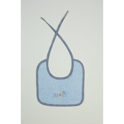 Σαλιάρα Με Κέντημα Bebe Baby Bear 161 L.Blue Cotton Dimcol (25x25) 1Τεμ