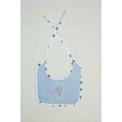 Σαλιάρα Με Κέντημα Bebe Dreaming Elephant 166 L.Blue Cotton Dimcol (25x25) 1Τεμ