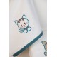 Πετσέτες Βρεφικές Με Κέντημα Σετ Bebe Kitty 137 White Cotton Dimcol 2Τεμ
