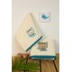 Πετσέτες Βρεφικές Με Κέντημα Σετ Bebe Kitty 138 Ecru Cotton Dimcol 2Τεμ