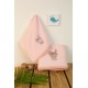 Πετσέτες Βρεφικές Με Κέντημα Σετ Bebe Rabbit Girl 146 Pink Cotton Dimcol 2Τεμ