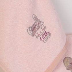 Πετσέτες Βρεφικές Με Κέντημα Σετ Bebe Rabbit Girl 146 Pink Cotton Dimcol 2Τεμ