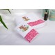 Πετσέτες Παιδικές Σετ Giraffe 172 White- Pink Cotton Dimcol 2Τεμ