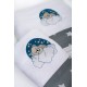 Πετσέτες Παιδικές Σετ Cloudy Bear 176 White-Grey Cotton Dimcol 2Τεμ