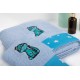 Πετσέτες Παιδικές Σετ Dinosaur 179 Sky Blue Cotton Dimcol 2Τεμ