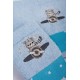 Πετσέτες Παιδικές Σετ Aviator 183 Sky Blue Cotton Dimcol 2Τεμ