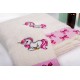 Πετσέτες Παιδικές Σετ Unicorn 189 Ecru-Pink Cotton Dimcol 2Τεμ
