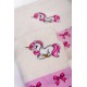 Πετσέτες Παιδικές Σετ Unicorn 189 Ecru-Pink Cotton Dimcol 2Τεμ