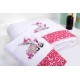 Πετσέτες Παιδικές Σετ Deer 197 White-Pink Cotton Dimcol 2Τεμ