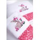 Πετσέτες Παιδικές Σετ Deer 197 White-Pink Cotton Dimcol 2Τεμ