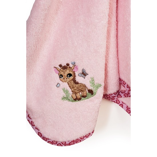 Κάπα Βρεφική Giraffe 171 Pink Cotton Dimcol (75x85) 1Τεμ
