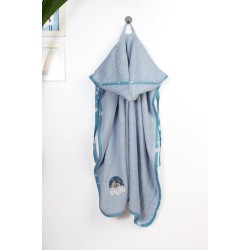 Κάπα Βρεφική Cloudy Bear 175 Sky Blue Cotton Dimcol (75x85) 1Τεμ