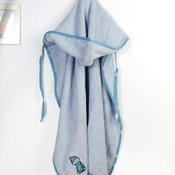Κάπα Βρεφική Dinosaur 179 Sky Blue Cotton Dimcol (75x85) 1Τεμ