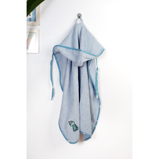 Κάπα Βρεφική Dinosaur 179 Sky Blue Cotton Dimcol (75x85) 1Τεμ