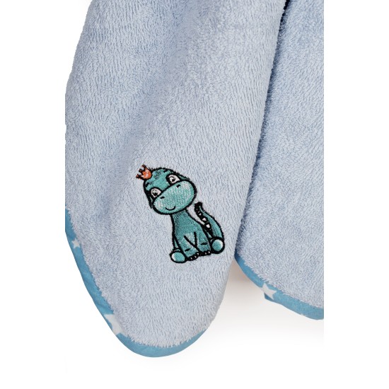 Κάπα Βρεφική Dinosaur 179 Sky Blue Cotton Dimcol (75x85) 1Τεμ