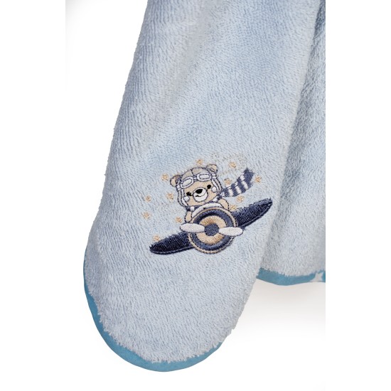 Κάπα Βρεφική Aviator 183 Sky Blue Cotton Dimcol (75x85) 1Τεμ