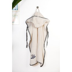 Κάπα Βρεφική Aviator 185 Ecru-Grey Cotton Dimcol (75x85) 1Τεμ