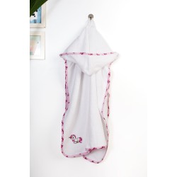 Κάπα Βρεφική Unicorn 188 White-Pink Cotton Dimcol (75x85) 1Τεμ