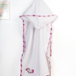Κάπα Βρεφική Unicorn 188 White-Pink Cotton Dimcol (75x85) 1Τεμ
