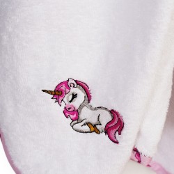 Κάπα Βρεφική Unicorn 188 White-Pink Cotton Dimcol (75x85) 1Τεμ