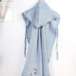 Κάπα Βρεφική Stork 191 Sky Blue Cotton Dimcol (75x85) 1Τεμ