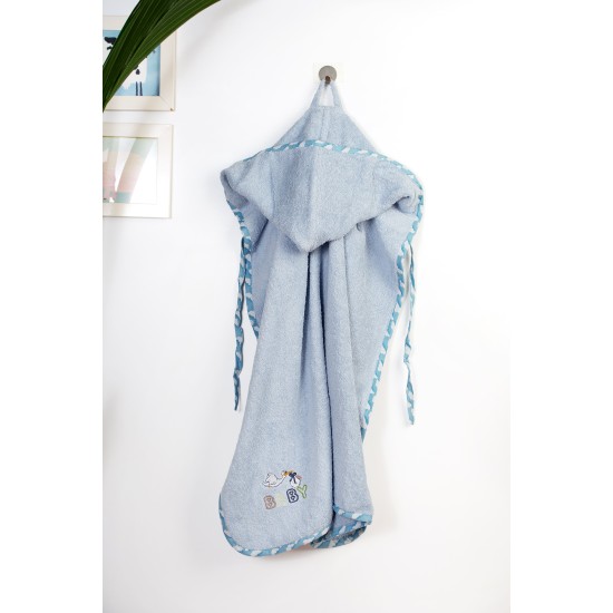 Κάπα Βρεφική Stork 191 Sky Blue Cotton Dimcol (75x85) 1Τεμ