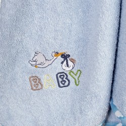 Κάπα Βρεφική Stork 191 Sky Blue Cotton Dimcol (75x85) 1Τεμ