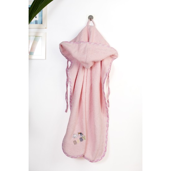 Κάπα Βρεφική Stork 192 Pink Cotton Dimcol (75x85) 1Τεμ