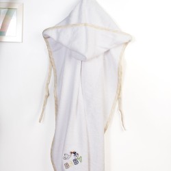 Κάπα Βρεφική Stork 193 White-Yellow Cotton Dimcol (75x85) 1Τεμ