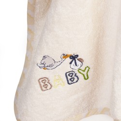 Κάπα Βρεφική Stork 194 Ecru-Yellow Cotton Dimcol (75x85) 1Τεμ