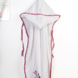 Κάπα Βρεφική Deer 197 White-Pink Cotton Dimcol (75x85) 1Τεμ