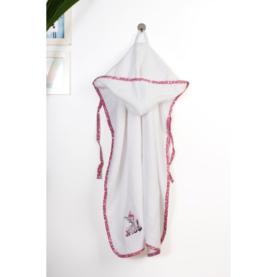 Κάπα Βρεφική Deer 197 White-Pink Cotton Dimcol (75x85) 1Τεμ