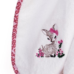 Κάπα Βρεφική Deer 197 White-Pink Cotton Dimcol (75x85) 1Τεμ