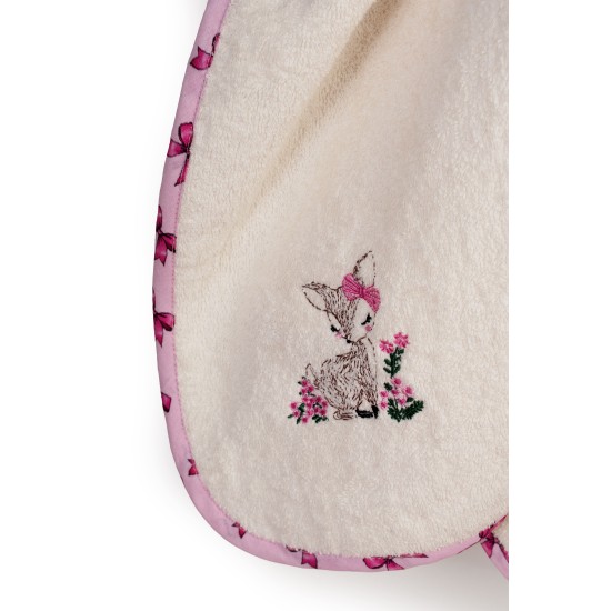 Κάπα Βρεφική Deer 198 Ecru-Pink Cotton Dimcol (75x85) 1Τεμ