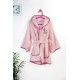 Μπουρνούζι Παιδικό Με Κουκούλα Giraffe 171 Pink Cotton Dimcol 1Τεμ