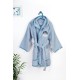 Μπουρνούζι Παιδικό Με Κουκούλα Cloudy Bear 175 Sky Blue Cotton Dimcol 1Τεμ