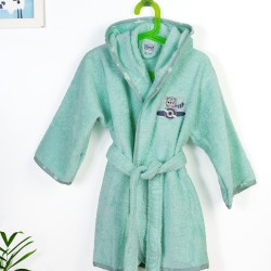 Μπουρνούζι Παιδικό Με Κουκούλα Aviator 186 Mint Cotton Dimcol 1Τεμ