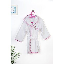 Μπουρνούζι Παιδικό Με Κουκούλα Unicorn 188 White-Pink Cotton Dimcol 1Τεμ