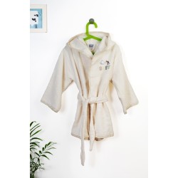 Μπουρνούζι Παιδικό Με Κουκούλα Stork 194 Ecru-Yellow Cotton Dimcol 1Τεμ