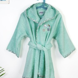 Μπουρνούζι Παιδικό Με Κουκούλα Stork 195 Mint Cotton Dimcol 1Τεμ