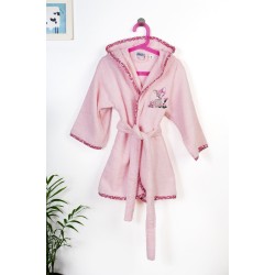Μπουρνούζι Παιδικό Με Κουκούλα Deer 196 Pink Cotton Dimcol 1Τεμ